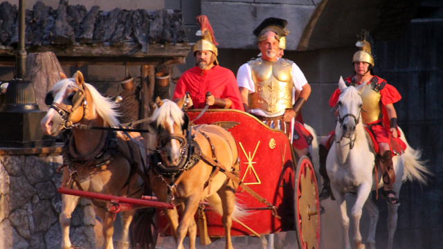 pilate riding on chariot the great passion play